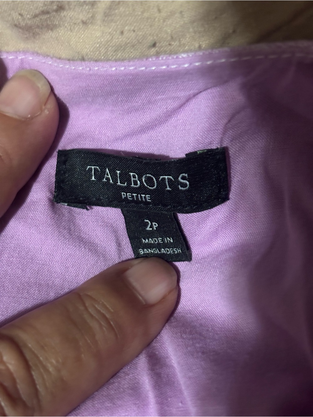 Talbots Petite 100% Linen Lilac Wrap-Style Midi Dress 2P - Picture 10 of 13